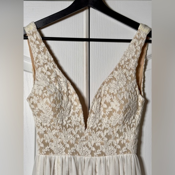 Ark & Co | White Floral V Neck Maxi Dress | Women's Small (S) - Picture 2 of 12